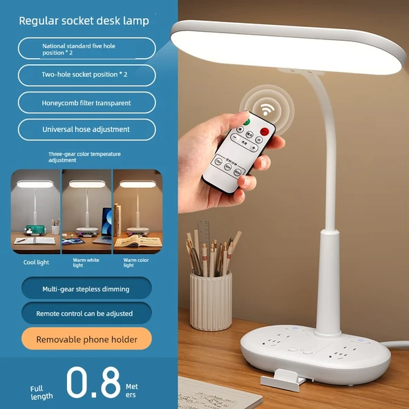 T9 LED Göz Koruma Masa Lambası - Standart Uzaktan Kumandalı - 0.8M