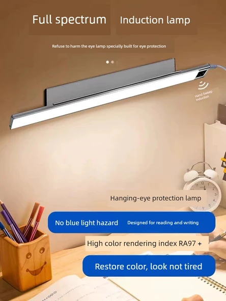 Duvara Monte LED Masa Lambası - 600mm, Üç Renk Sıcaklığı, Döner Tabanlı, Göz Koruma - 11