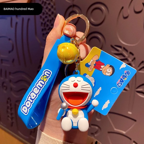 Doraemon Çizgi Film Araba Anahtarlığı - Otantik Şarkı Söyleyen Ding Dang Kedi