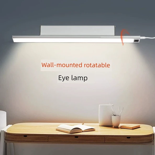 Duvara Monte LED Masa Lambası - 40cm, Fişli, Mavi Işık Yok, Kısılabilir Renk, 9W - 9