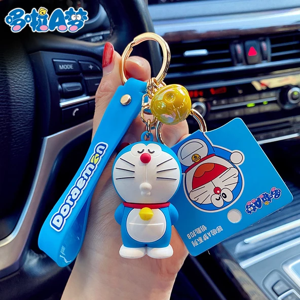 Doraemon Çizgi Film Araba Anahtarlığı - Otantik Yaramaz Tink Kedi