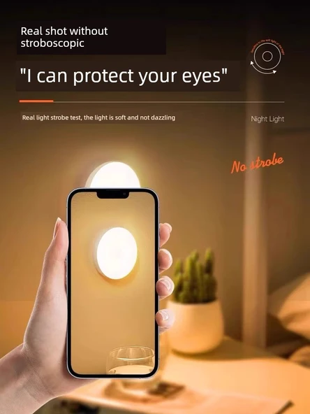 50cm Uzatılmış Sıcak Işık Otomatik Sensörlü LED Gece Lambası - Resim 5