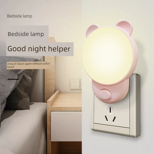 Mavi Çift Dimlenebilir Ayıcık Gece Lambası - 2'li Paket - 7