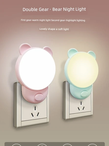 Pembe Ayıcık Gece Lambası - Resim 2