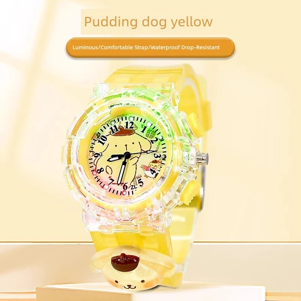 Çocuk Aisha Elsa Saat - Sarı Puding Köpek