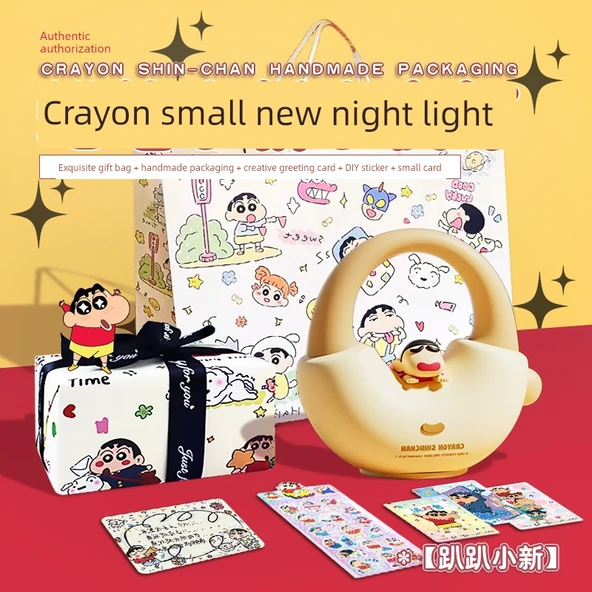 Crayon Xiaoxin Gece Lambası - Parti Temalı - Hediye Setli