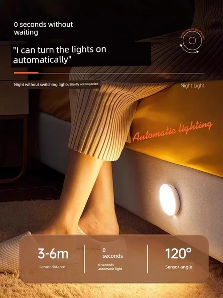 Standart Sıcak Işık Otomatik Sensörlü LED Gece Lambası - Resim 3