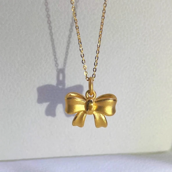 18K Altın Möbius Şerit Kolye - Model 2