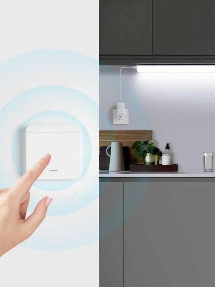 LED Köşe Duvar Lambası - Küçük Sağ Açı, Tek Anahtar, 3m Kablo, 1.2m Lamba, Beyaz - 3