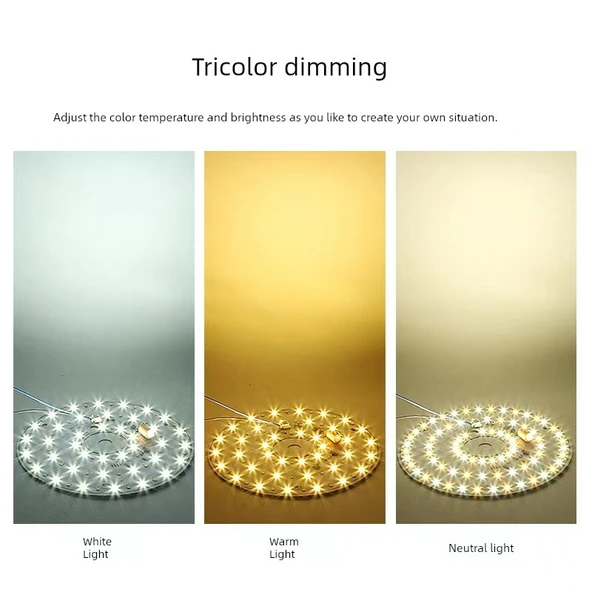 Sürücüsüz 24W 20cm LED Lamba Kartı - Sıcak Işık - 3