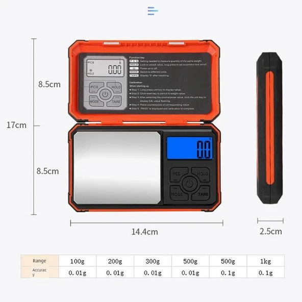 Dijital Gram Tartı - 300g/0.01g - Pilli Model - 2