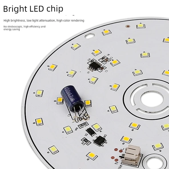 Sürücüsüz 8W 4.9cm LED Lamba Kartı - Üç Renkli Kısılabilir - 2