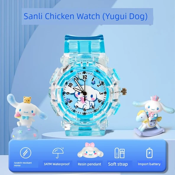 Çocuk Dijital Kol Saati - Yugui Dog Desenli - Işıklı