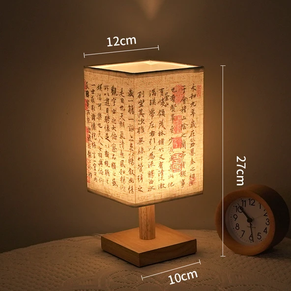 Çin Tarzı Retro Başucu Lambası - USB LED Gece Lambası - Lanting Set Sekansı - USB (Üç Renkli) - Çok Kademeli Dimleme