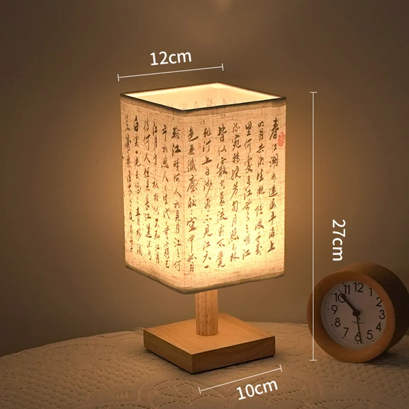 Çin Tarzı Retro Başucu Lambası - USB LED Gece Lambası - Bahar Nehri Çiçek Ayı Gecesi - USB (Sıcak Işık)