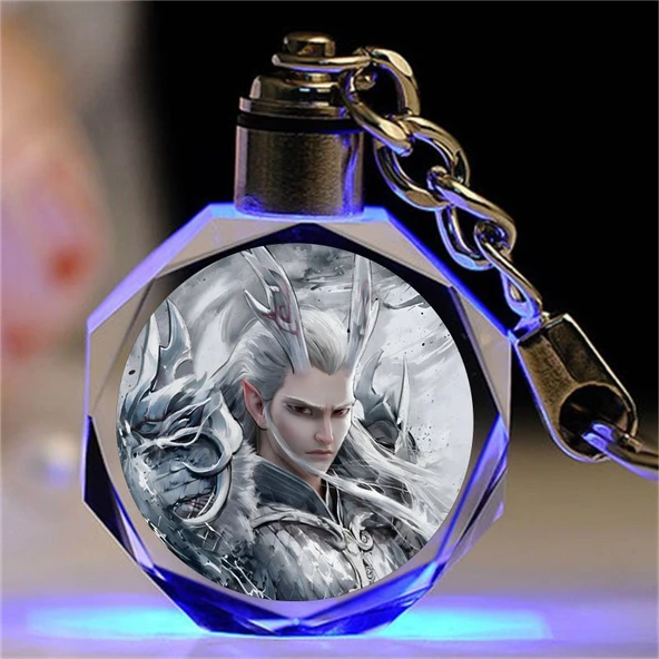 Nezha Film Karakter Anahtarlık - Xihai Ejder Kralı Teyze Ao Leap 2 Renkli Oyma Hediye Kutusu - Resim 6