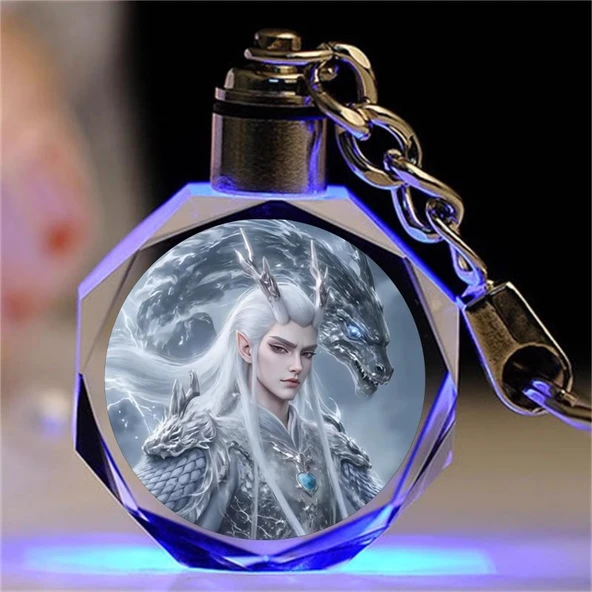 Nezha Film Karakter Anahtarlık - Xihai Ejder Kralı Teyze Ao Leap 2 Renkli Oyma Hediye Kutusu - Resim 10