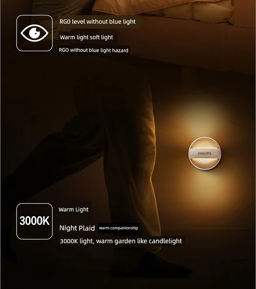 Philips Cool Yue 2. Nesil Tak Çalıştır Gece Lambası - 2'li Paket - 11