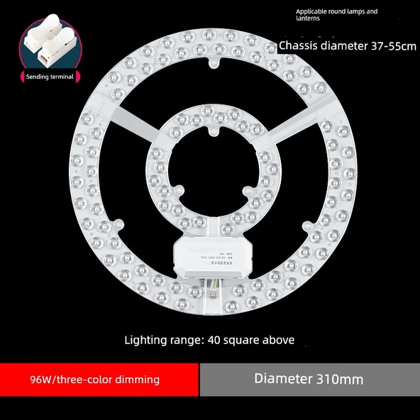 LED Tavan Lambası Modülü - 96W 31cm Üç Renkli Kısılabilir