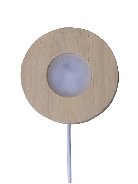 Yuvarlak Buzlu LED Gece Lambası - 8cm Üç Renkli Şarjlı - Resim 2