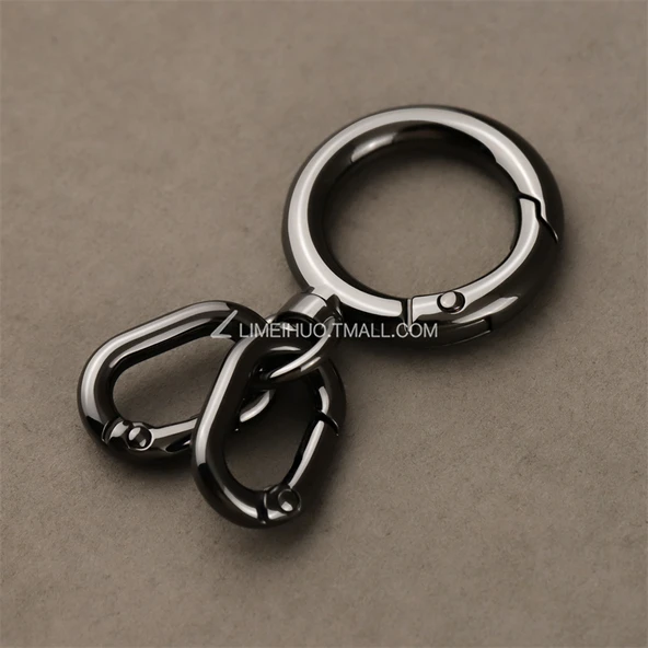 Siyah Metal Istakoz Tokalı Anahtarlık Klipsi - 1.9 cm