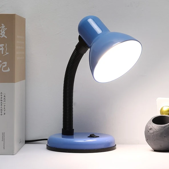 LED Takılabilir Öğrenci Masa Lambası - Göz Korumalı - Mavi 7W 3 Renkli