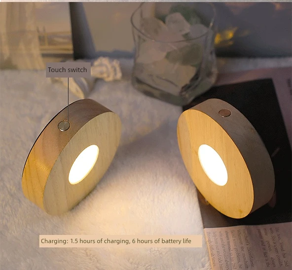 Yuvarlak Buzlu LED Gece Lambası - 8cm Sıcak Işık Fişli - Resim 9