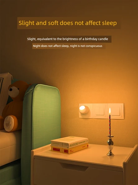 LED Gece Lambası - Sensörlü - Sıcak Işık - 1 Watt - 9