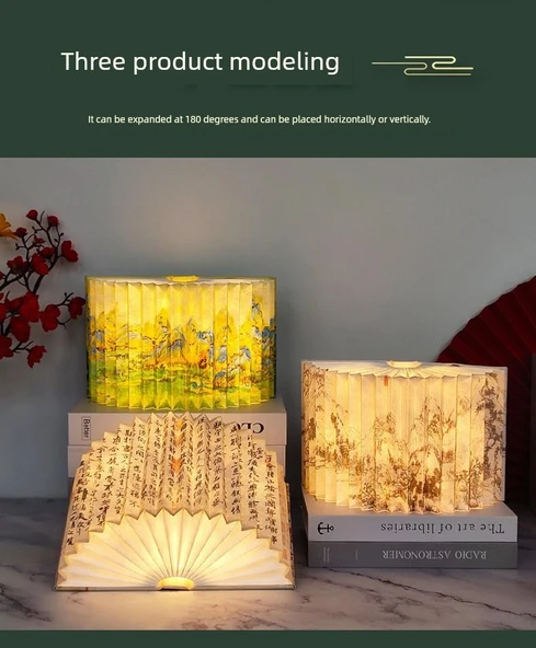 Fan Şeklinde Kitap Lamba - Phoenix Yu Fei - Küçük Boy Ekran, 2.5W - Resim 9