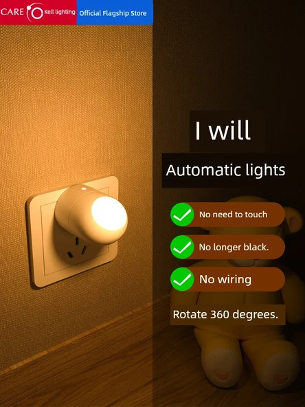 LED Gece Lambası - Sensörlü - Ilık Beyaz Işık - 1 Watt - 4