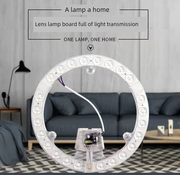 Yuvarlak LED Manyetik Tavan Lambası - 24W Beyaz Işık 17cm (Model 2) - 6
