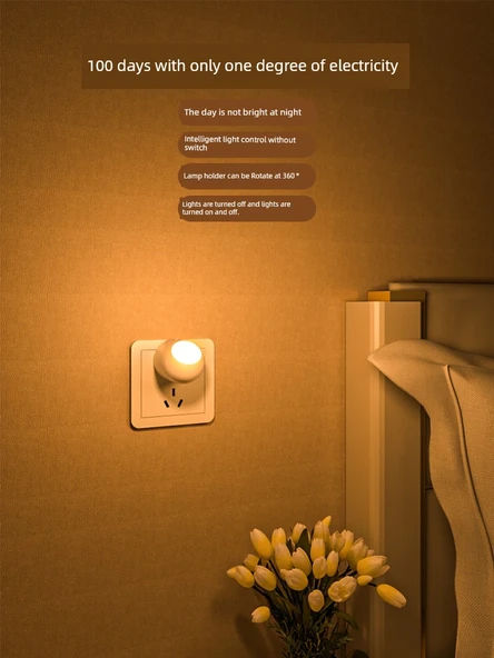 LED Gece Lambası - Sensörlü - Sıcak Işık - 1 Watt - 2