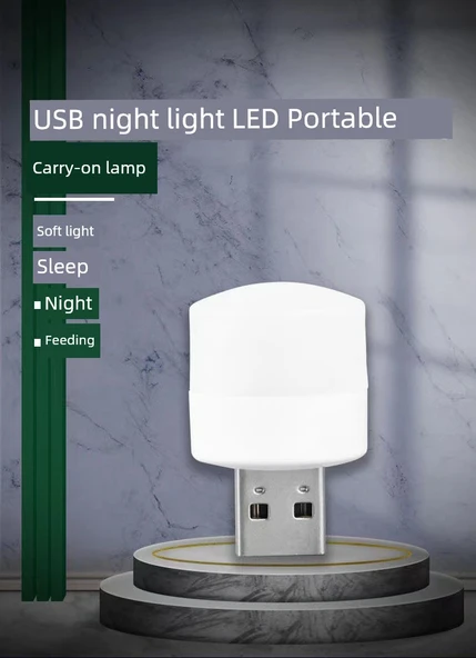 USB Gece Lambası - 2'li Paket - Sıcak Beyaz - 7