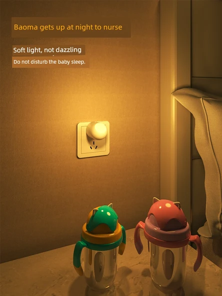 LED Gece Lambası - Sensörlü - Ilık Beyaz Işık - 1 Watt - 5