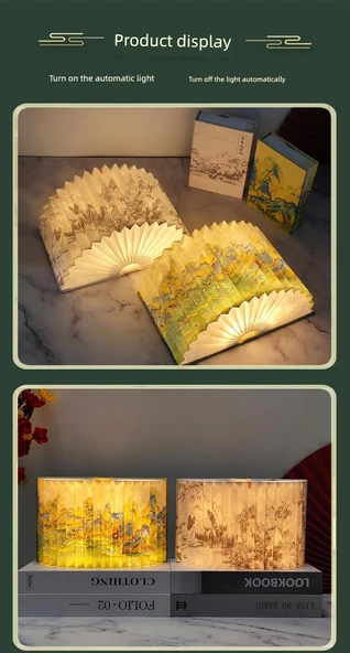 Fan Şeklinde Kitap Lamba - Phoenix Yu Fei - Küçük Boy Ekran, 2.5W - Resim 11