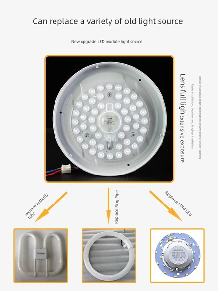 Yuvarlak LED Manyetik Tavan Lambası - 24W Beyaz Işık 17cm (Model 2) - 2