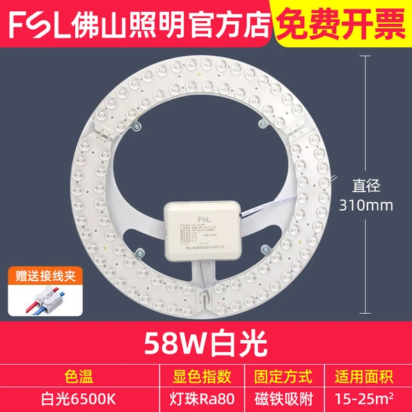 LED Tavan Lambası Dönüşüm Kiti - Halka 58W Beyaz Işık