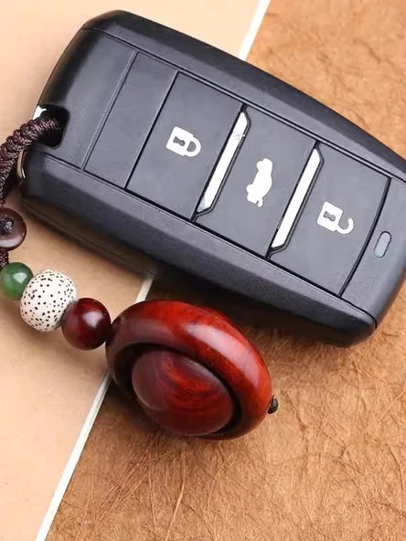 Gül Ağacı Araba Anahtarlık - Mor Sandal Ağacı Koşu Boncuklu - 3