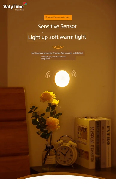 Şarj Edilebilir LED Gece Lambası - 2'li Set - Sıcak Işık - 8