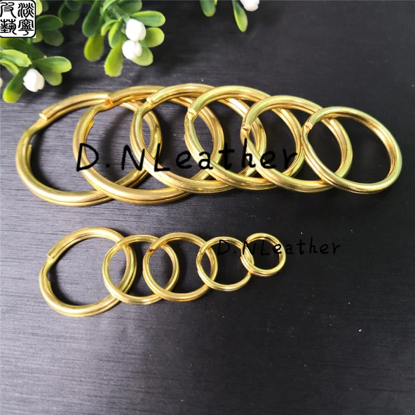 DIY Deri Donanım Anahtarlık - Yassı Tel 25mm - Resim 11