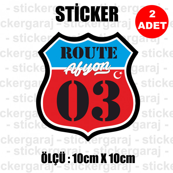 03 AFYON 2 adet plaka sticker - il sehir rota etiket - kask motosiklet otomobil araba pc laptop bilgisayar cam uyumlu