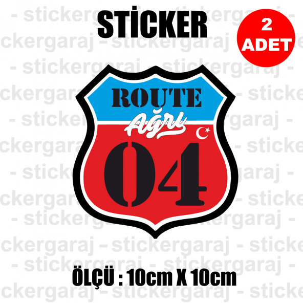 04 AĞRI 2 adet plaka sticker - il sehir rota etiket - kask motosiklet otomobil araba pc laptop bilgisayar cam uyumlu