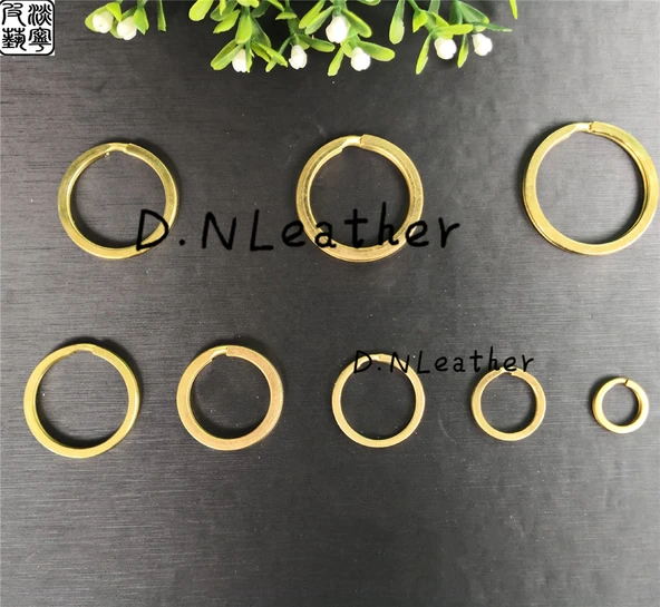 DIY Deri Donanım Anahtarlık - Yassı Tel 25mm - Resim 6