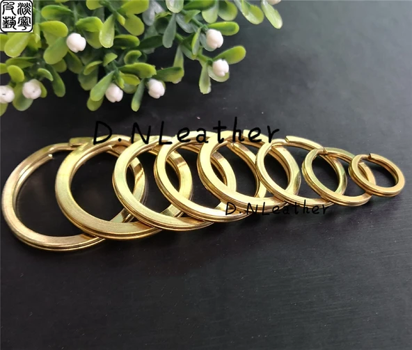 DIY Deri Donanım Anahtarlık - Yassı Tel 25mm - Resim 7