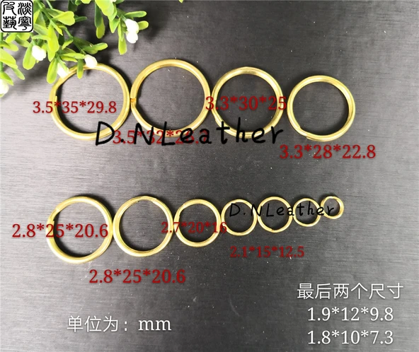 DIY Deri Donanım Anahtarlık - Yassı Tel 25mm - Resim 4