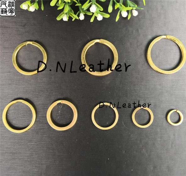 DIY Deri Donanım Anahtarlık - Yassı Tel 25mm - Resim 9