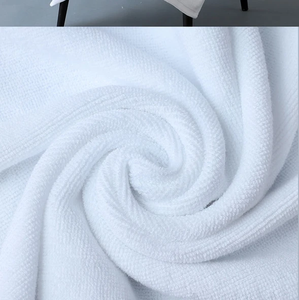 Otel Tipi Beyaz Pamuklu Banyo Havlusu 600g İş Oteli 75x150cm - Resim 8