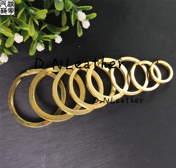 DIY Deri Donanım Anahtarlık - Yassı Tel 25mm - Resim 2