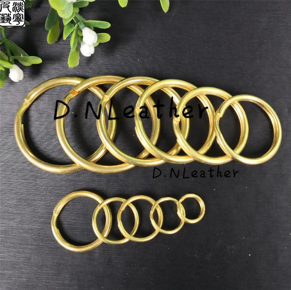 DIY Deri Donanım Anahtarlık - Yassı Tel 25mm - Resim 8