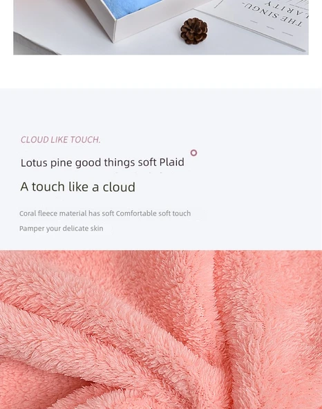 Mercan Kadife Havlu Seti - Pembe (3 Parça) - 7